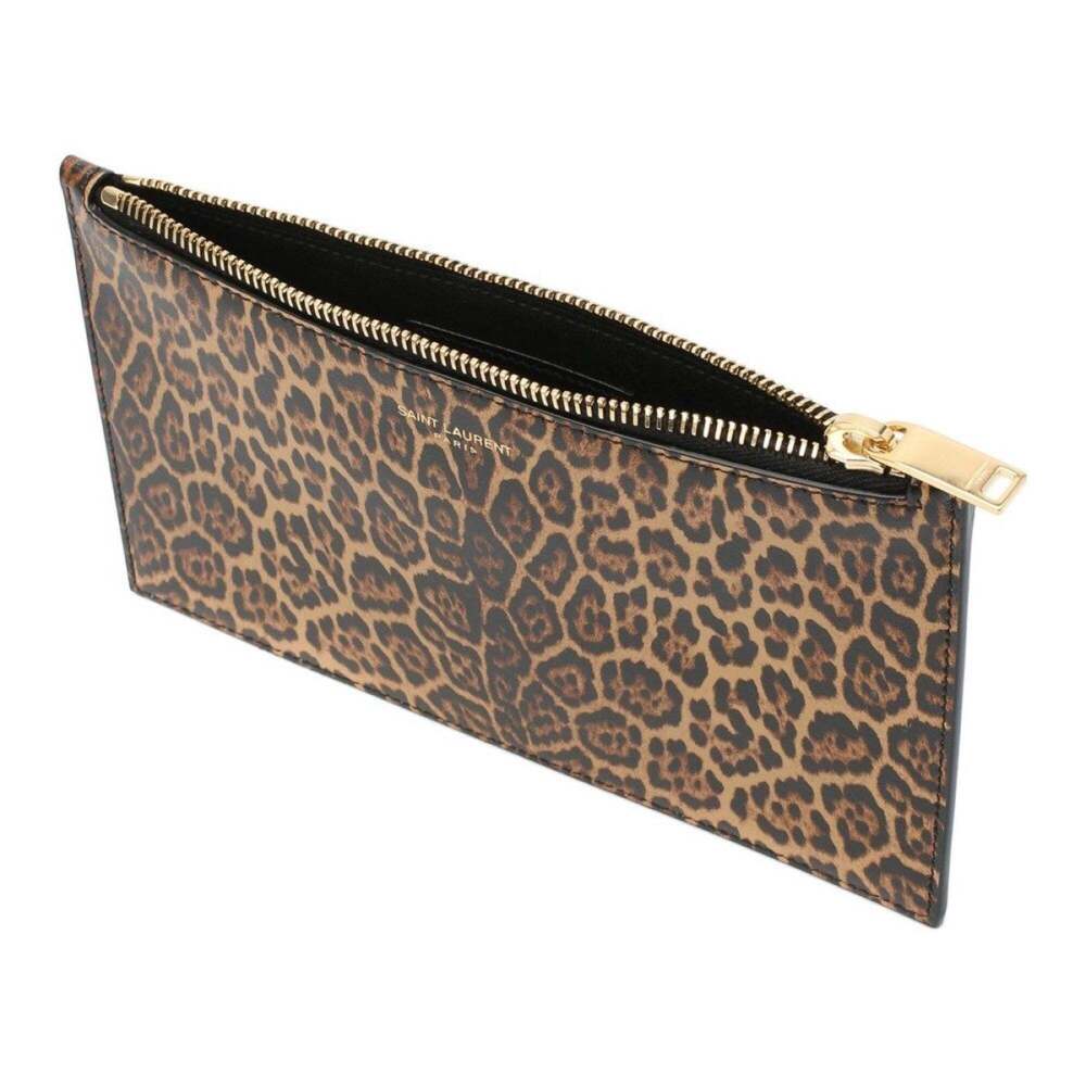 Saint Laurent Leopard Printed Calfskin Leather Small - Picture 2 of 4